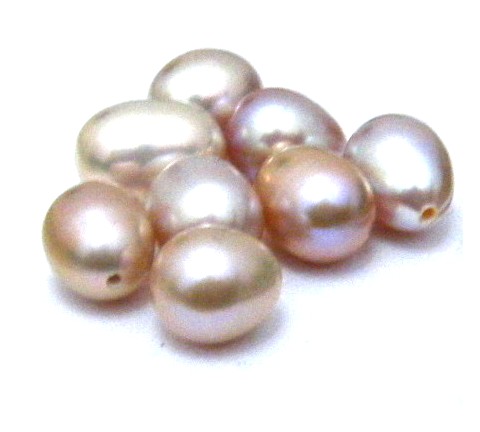 Natural Colours 7-7.5mm Half Drilled Drop Single Pearls
